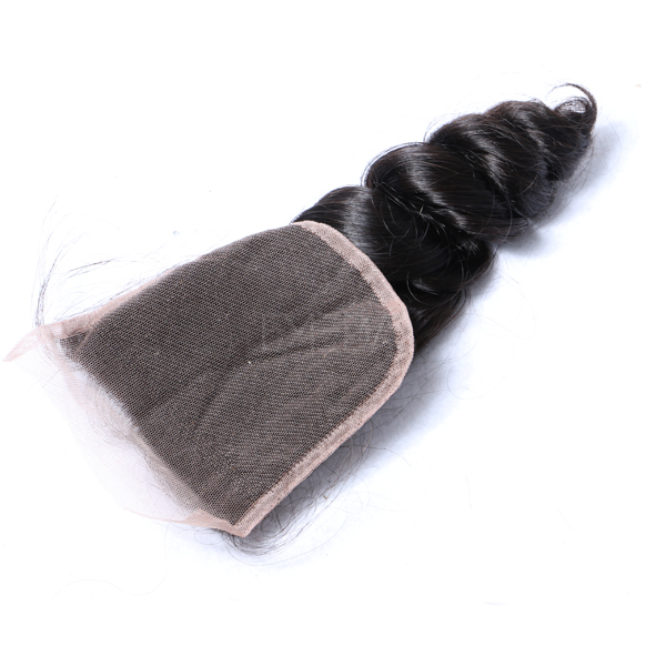 Wholesale high quality loose wave hair weft with closure WJ028